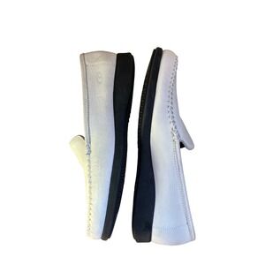 Dexter USA Vintage Womens 9.5 M Off White Leather Loafers Moc Toe Comfort Flats